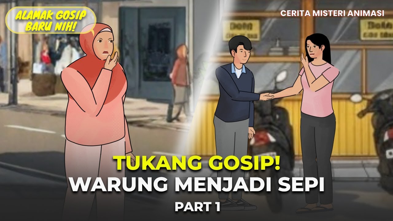 TUKANG GOSIP - IBU-IBU FITNAH PENJAGA WARUNG | KARTUN ANIMASI DRAMA SOSIAL #dramaanimasi