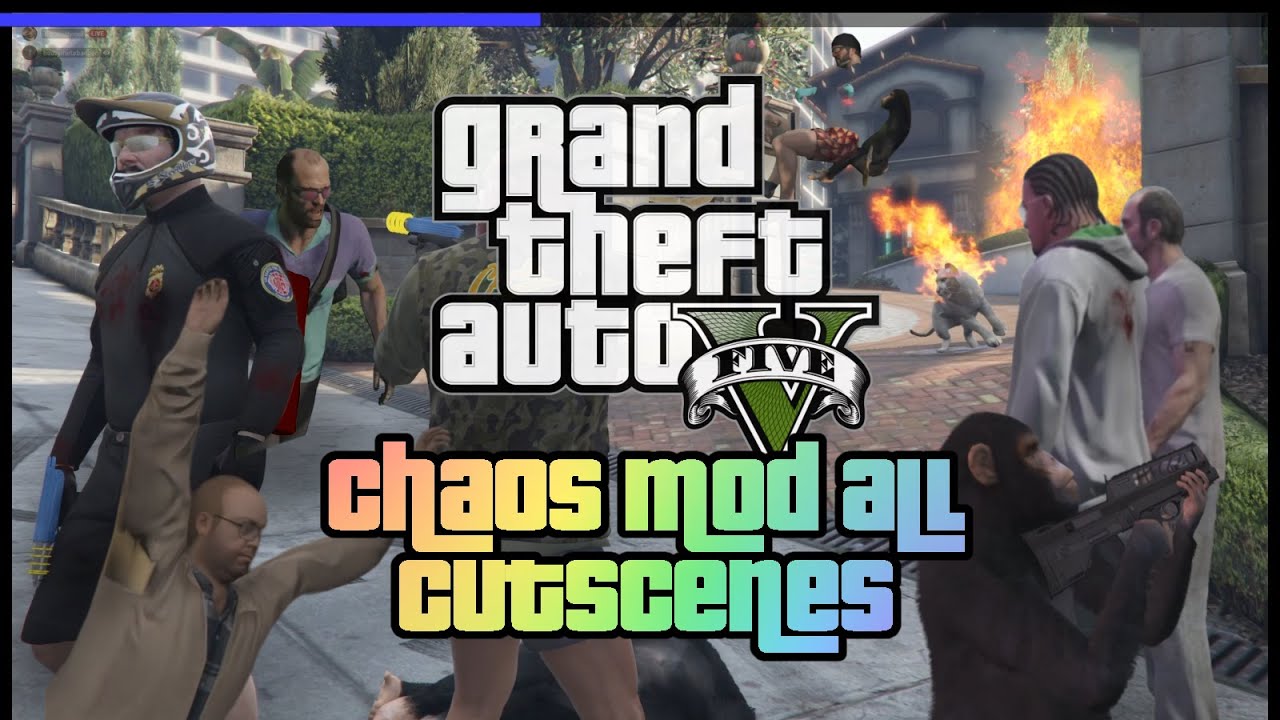 GTA V - All Cutscenes Destroyed with Chaos Mod & Rainbomizer