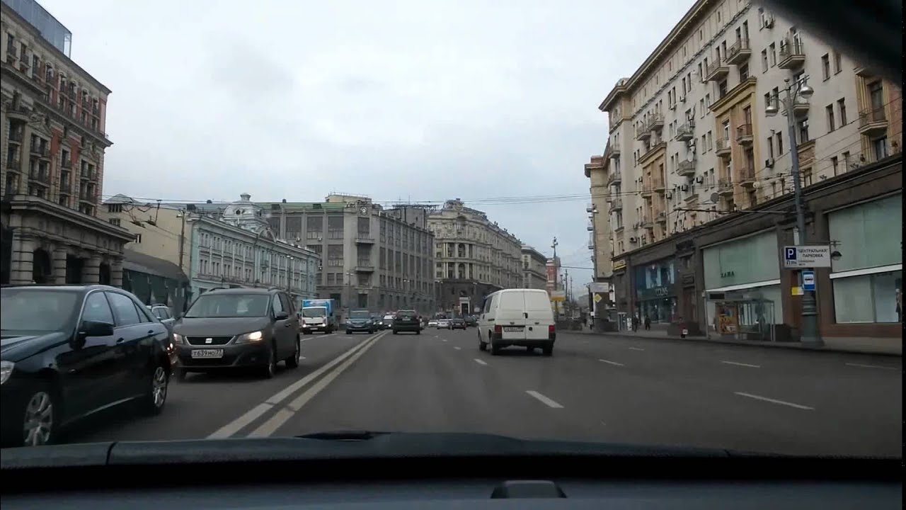 Москва. Поездка из центра, с ул. Дмитрия Ульянова  до г. Химки. Скорость 10x