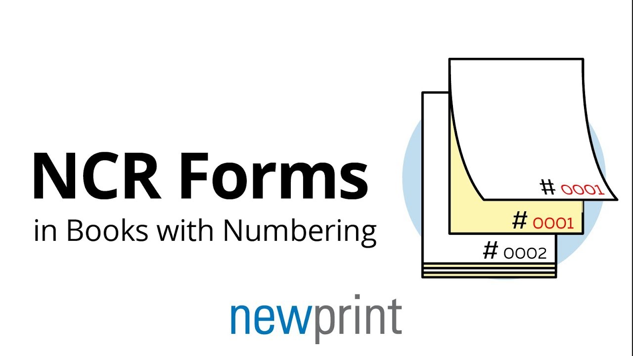 NCR Forms in Books with Numbering
