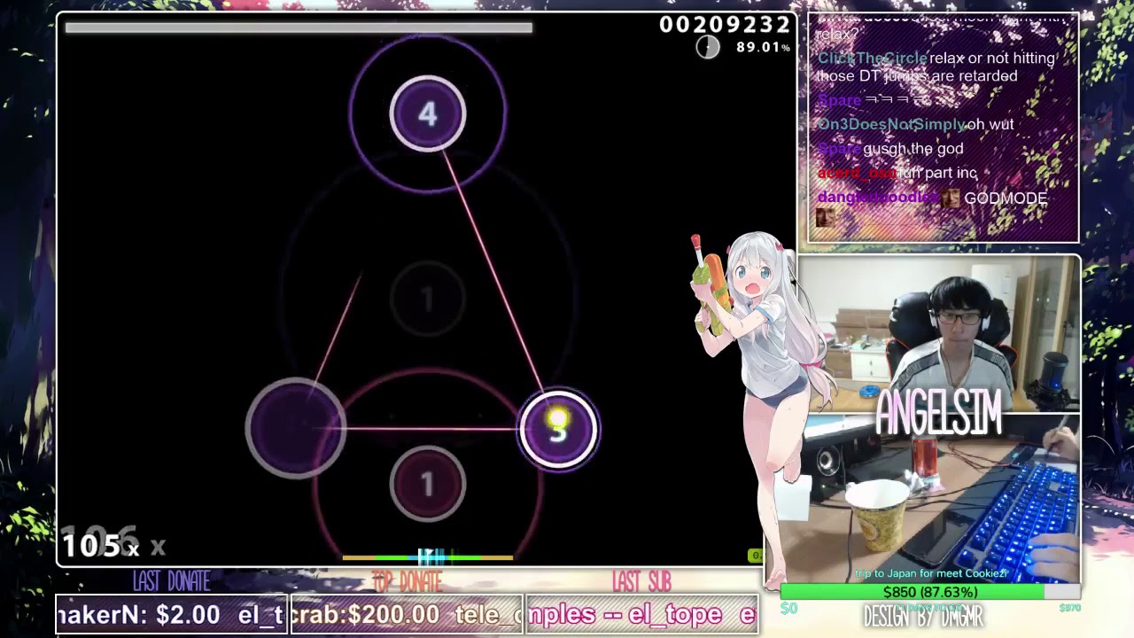 Angelsim GOD MODE Red like roses part 1 & 2 Double Time Relax 10.48* Jumps