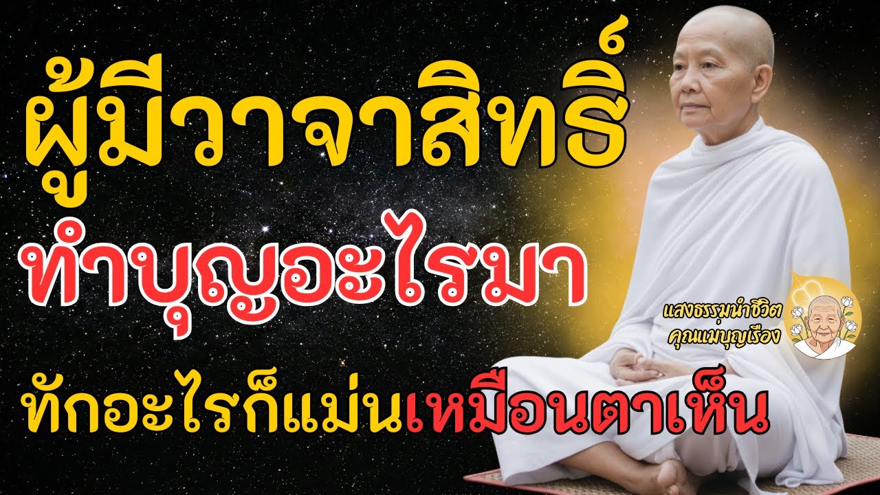 ผู้มีวาจาสิทธิ์ สร้างบุญอย่างไรให้คำพูดมีพลัง สัจจบารมี ทำไมการผิดคำพูดกับตัวเองดวงตกอย่างรวดเร็ว