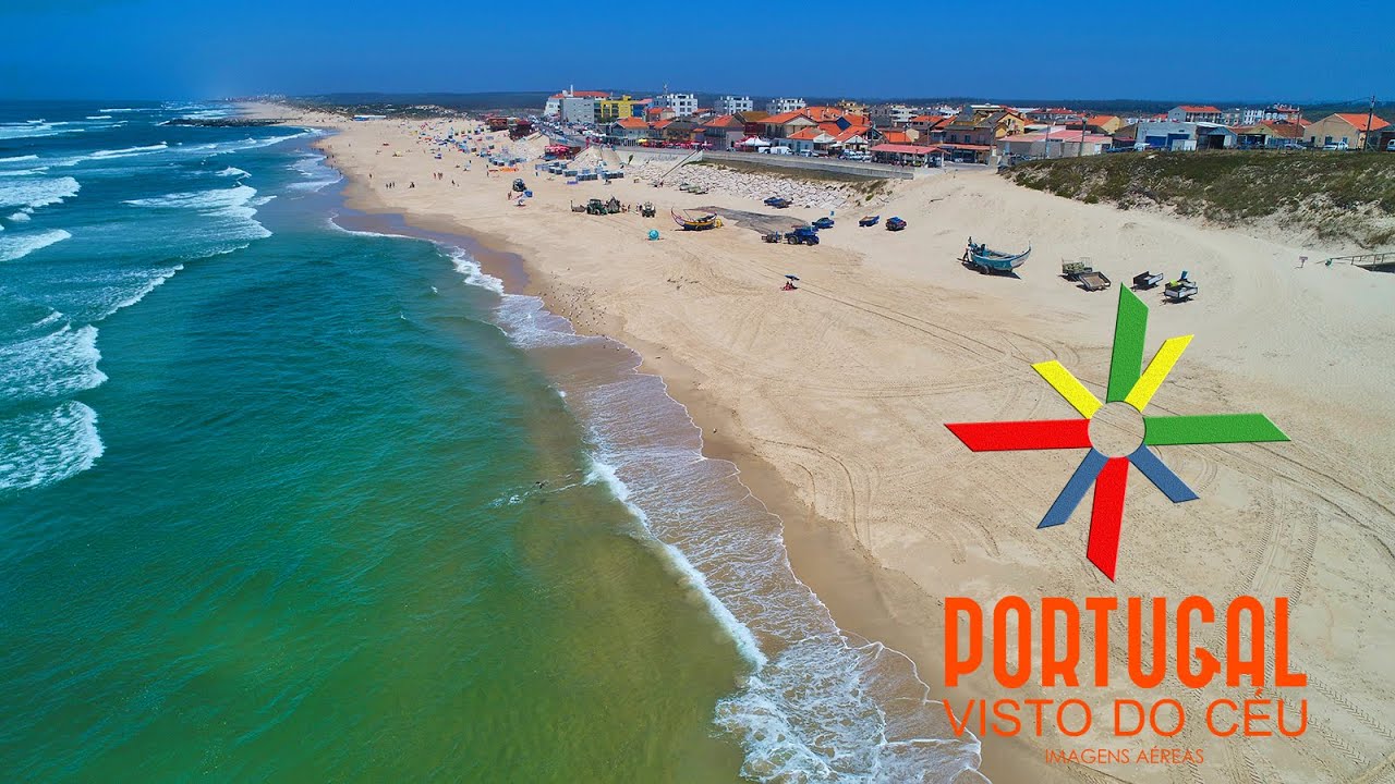 Vieira beach aerial view 🏖️ Praia da Vieira - Marinha Grande - Leiria - 4K UltraHD