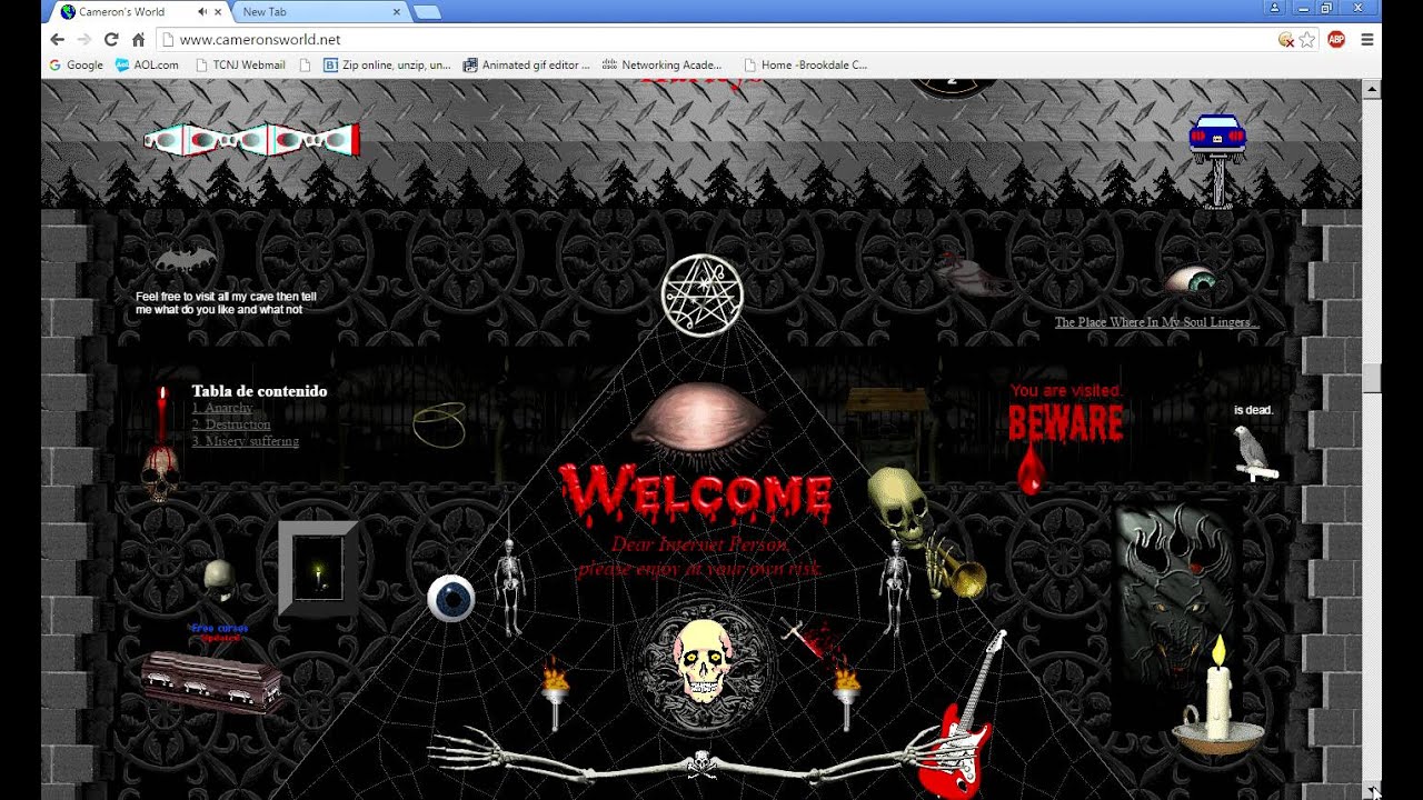 cameronsworld.net (GeoCities Nostalgia Trip)