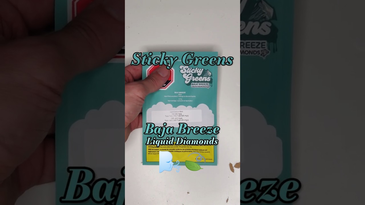 Sticky Greens' Baja Breeze Liquid Diamonds Sativa 510 vape | #diamonds #breeze  #unboxing