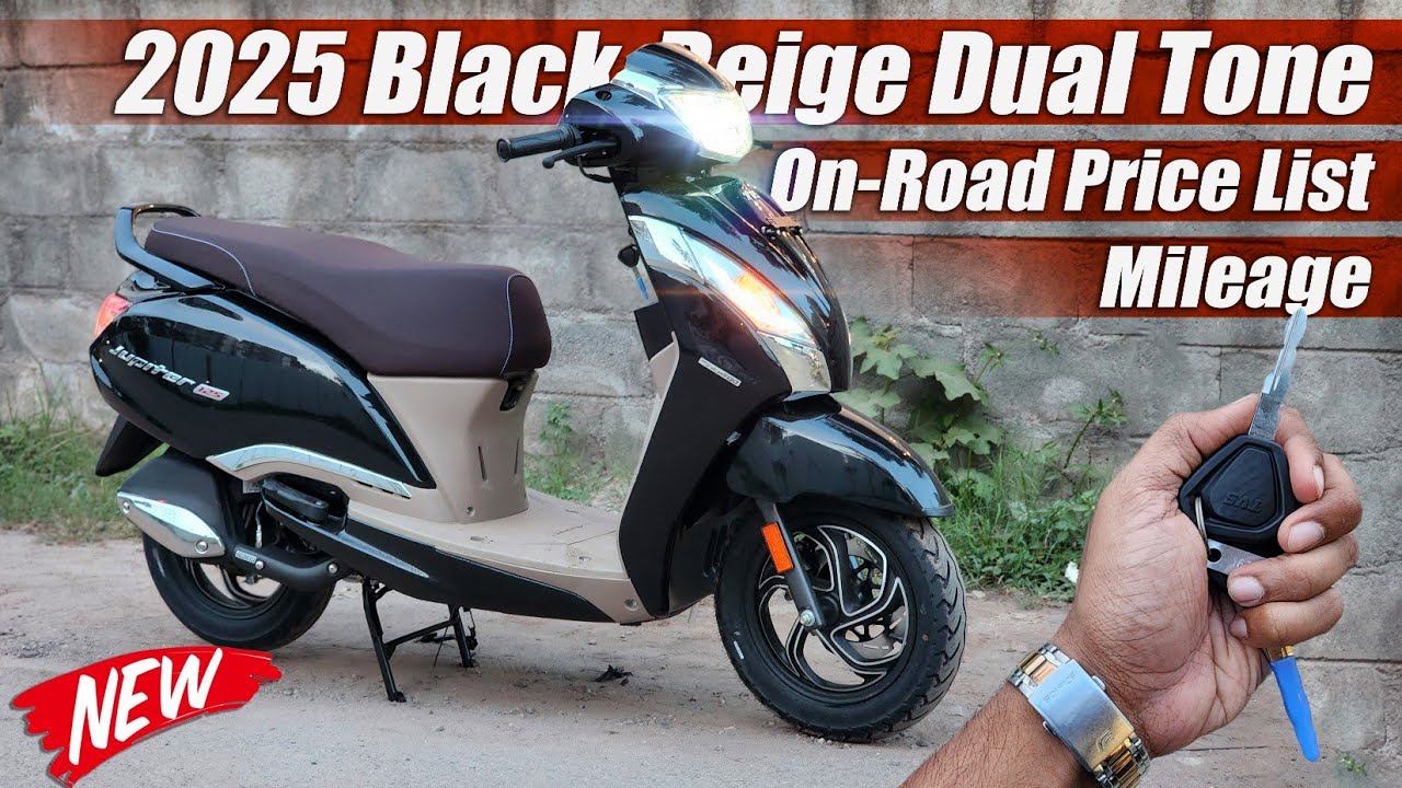2025 TVS Jupiter 125 New Black Colour | On Road Price List | Mileage | Features