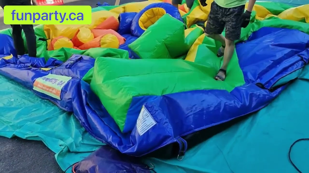 &Eacute;v&eacute;nements Funparty - Comment gonfler , d&eacute;gonfler et plier le jeu gonflable qualit&eacute; commerciale