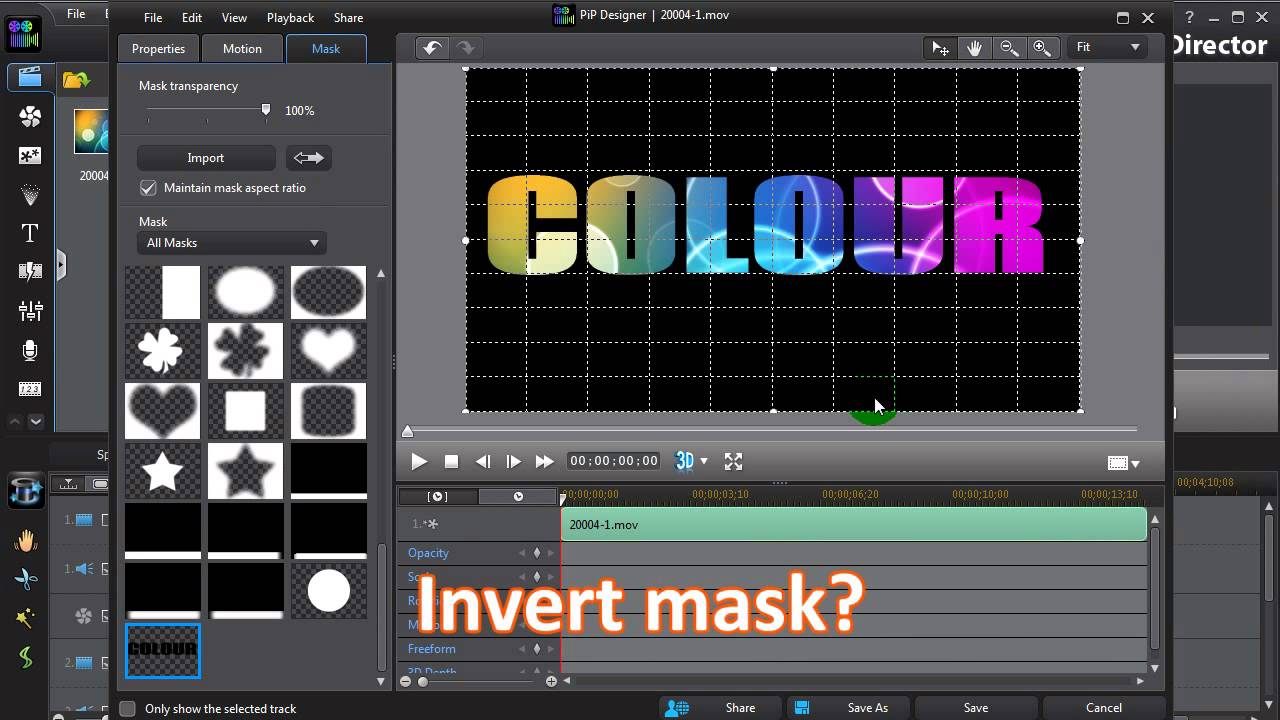 PowerDirector - Word Mask Effect