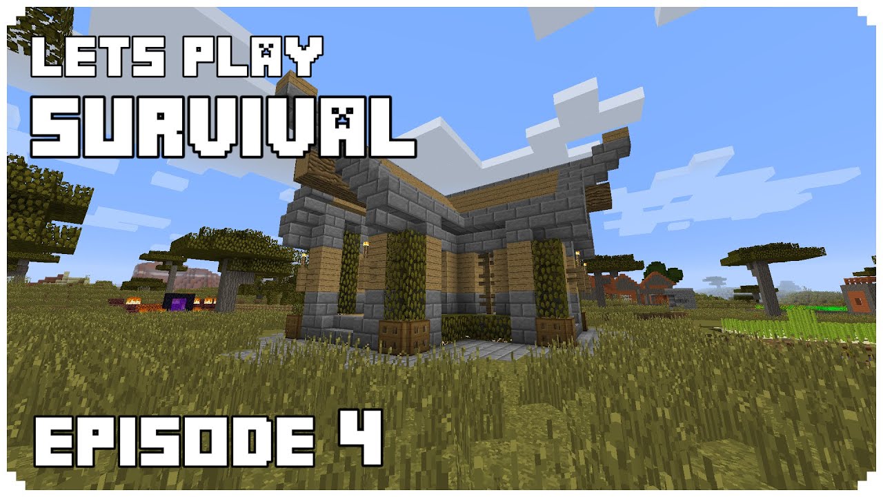 Minecraft Survival Let's Play [Episode 4] - ENCHANTING HOUSE