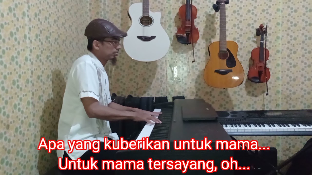 Lagu Cinta Untuk Mama - Kenny (karaoke+lirik) Do= B mayor. Live piano karaoke version