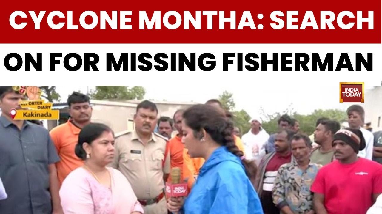 Cyclone Montha Fury: Hero Swimmer Feared Drowned in Kakinada While Saving Boat | India Today News