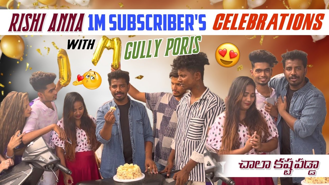 Rishi ana 1M subscribers celebration||mrajayofficial||chala కాస్తపడ్డ