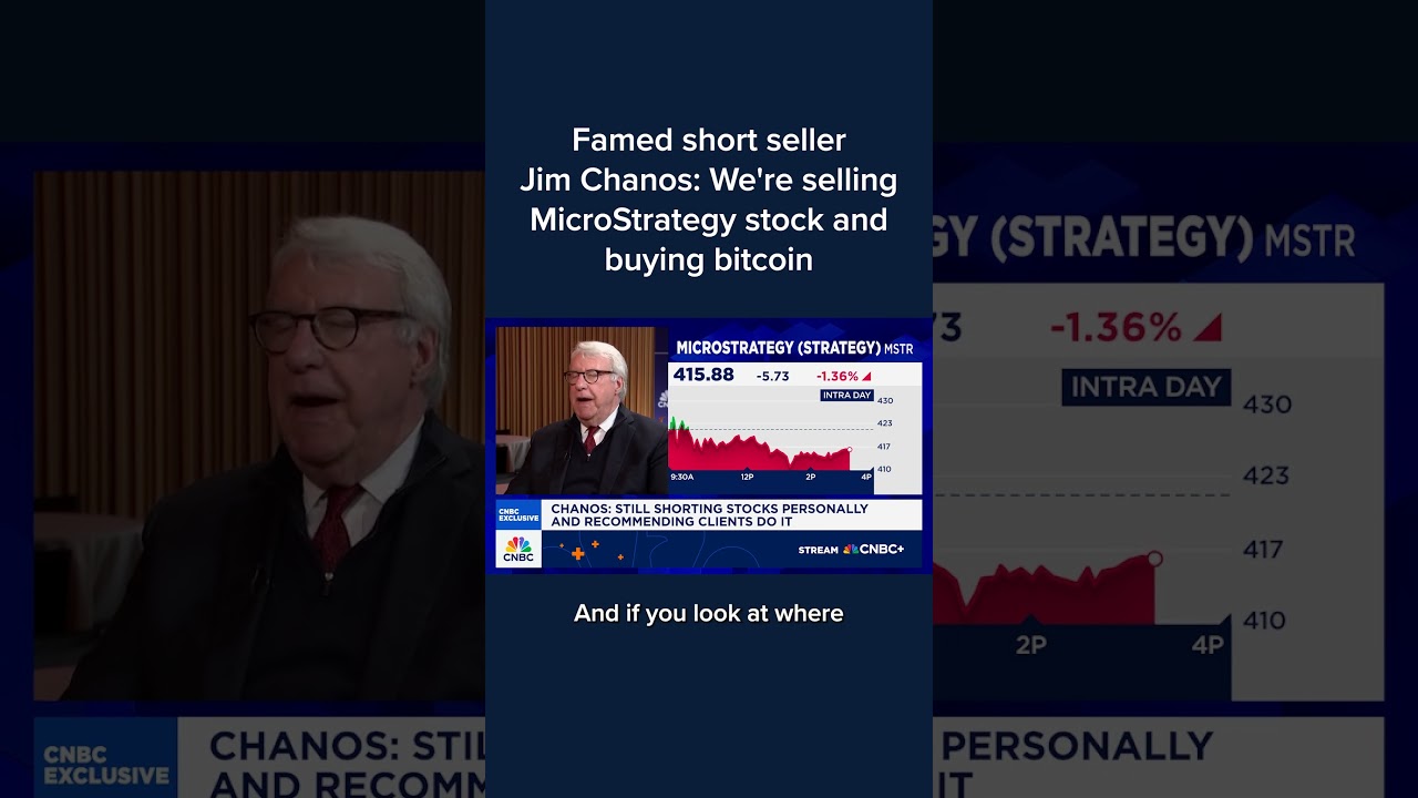 Famed short seller Jim Chanos: We're selling MicroStrategy stock and buying bitcoin