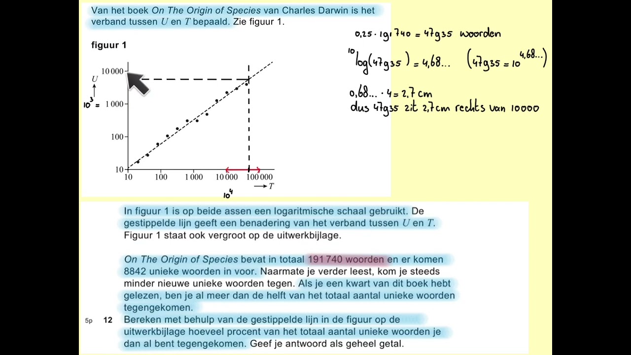 2023-II Unieke woorden (vraag 11, 12 en 13) VWO wiskunde A