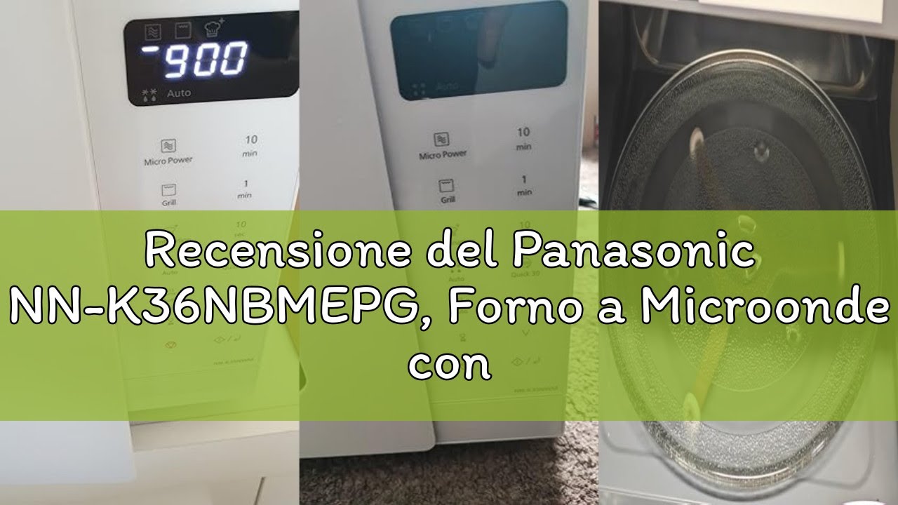 Recensione del Panasonic NN-K36NBMEPG, Forno a Microonde con Grill, 24 Litri, 900W di Potenza, 11 Pr