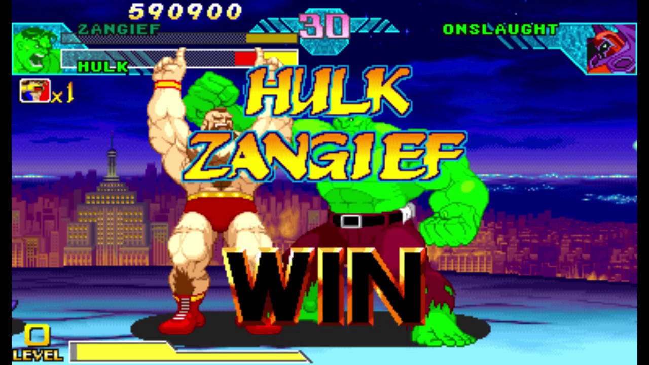 Marvel vs Capcom 1 ( Arcade ) - Zangief / Hulk Playthrough ( Dec 14, 2016 )