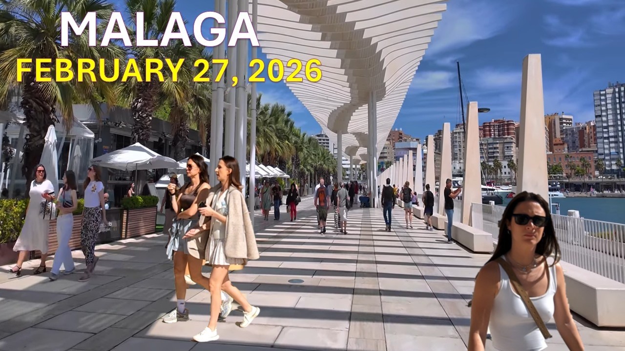 Malaga PORT Spain LOVELY WALK February 2026 Costa del Sol