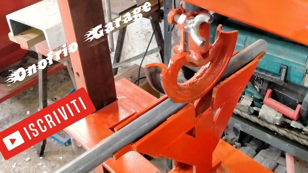 Accessorio fai da te per piegare tubolare tondo. accessorio per pressa idraulica / video in 4K