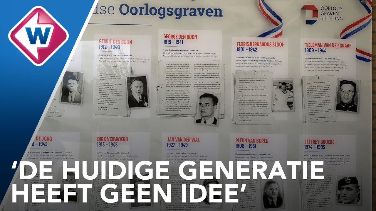 Herdenkingsbord oorlogsslachtoffers onthuld op begraafplaats in Lekkerkerk - OMROEP WEST