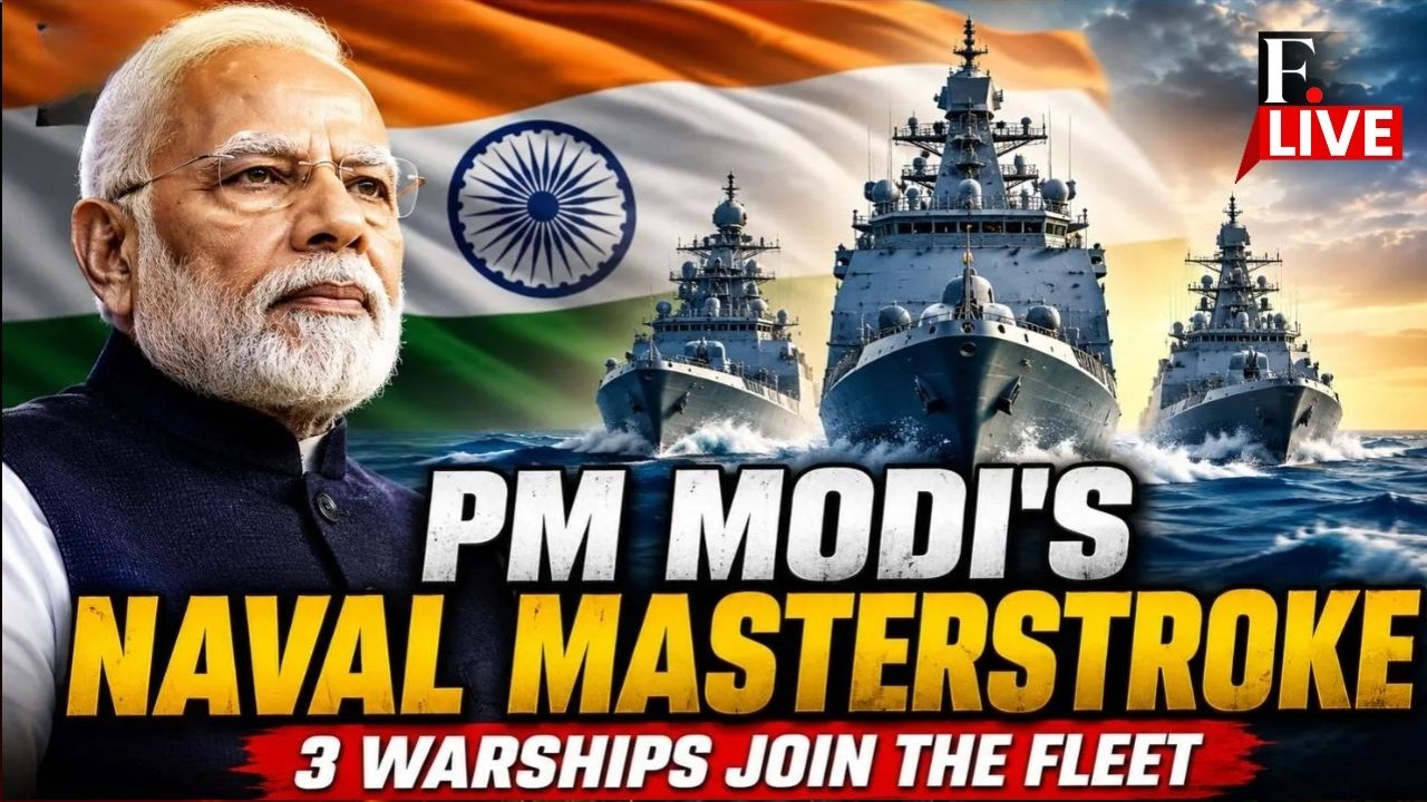 PM Modi Unveils Indian Navy's New Power With 3 Warships:INS Dunagiri, INS Agray, INS Sanshodhak|LIVE