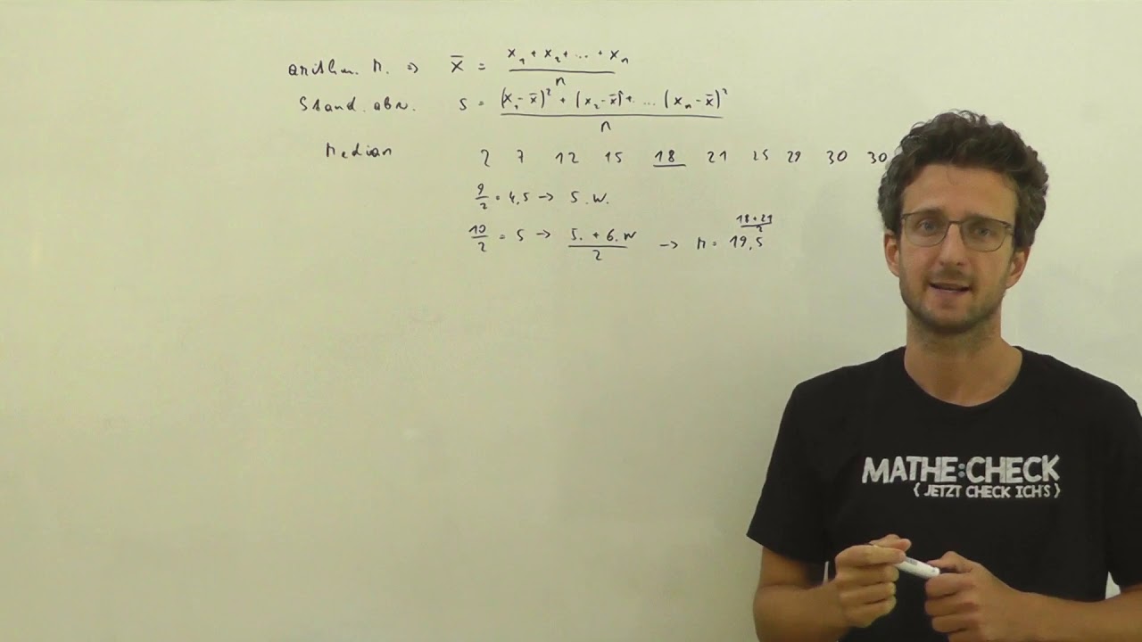 Mathe Basics: Median, Standardabweichung, Mittelwert,... | Statistik | Mathecheck.at