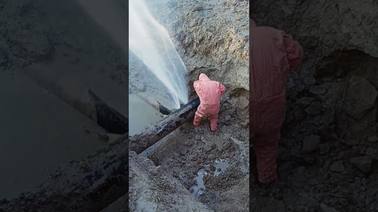⏱️A burst water pipe.#shorts