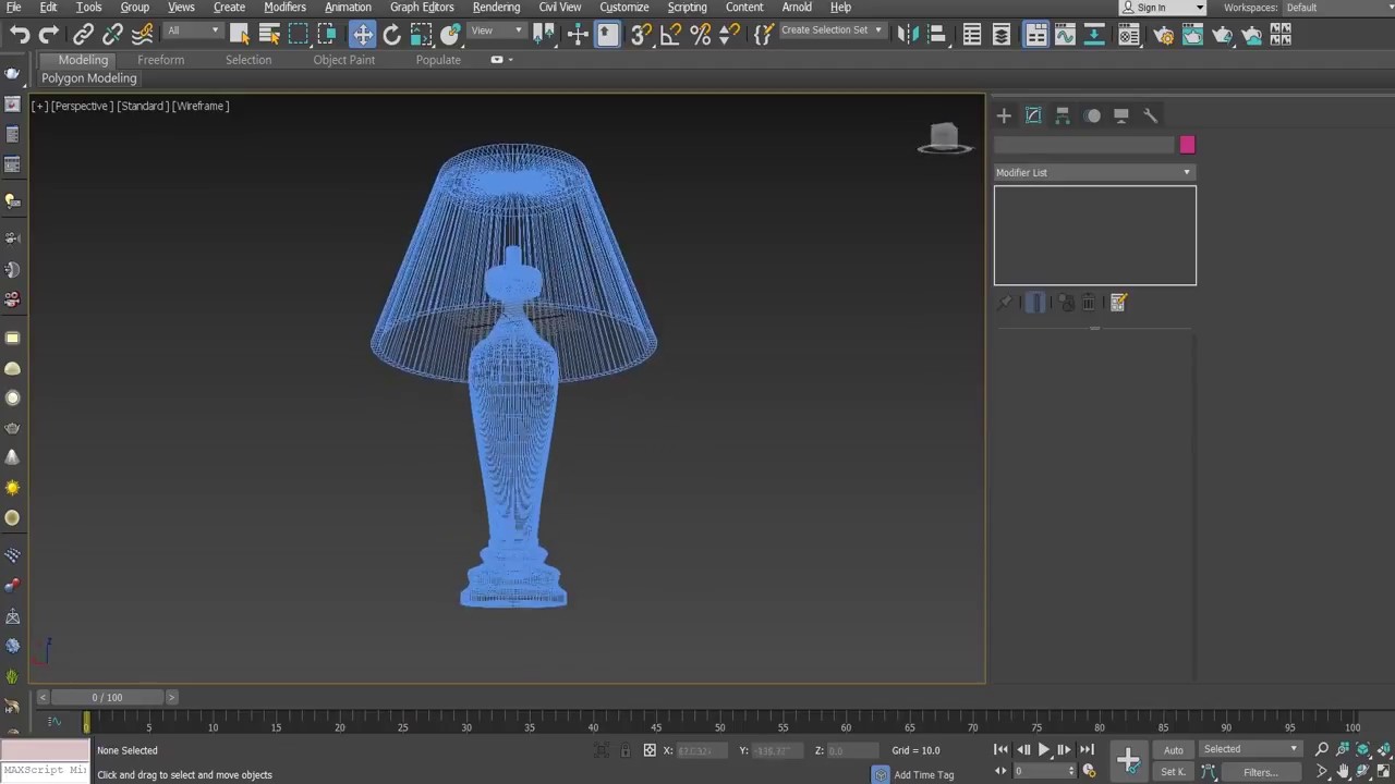 3ds max modeling tutorial | use lathe modifier to construct a table lamp form
