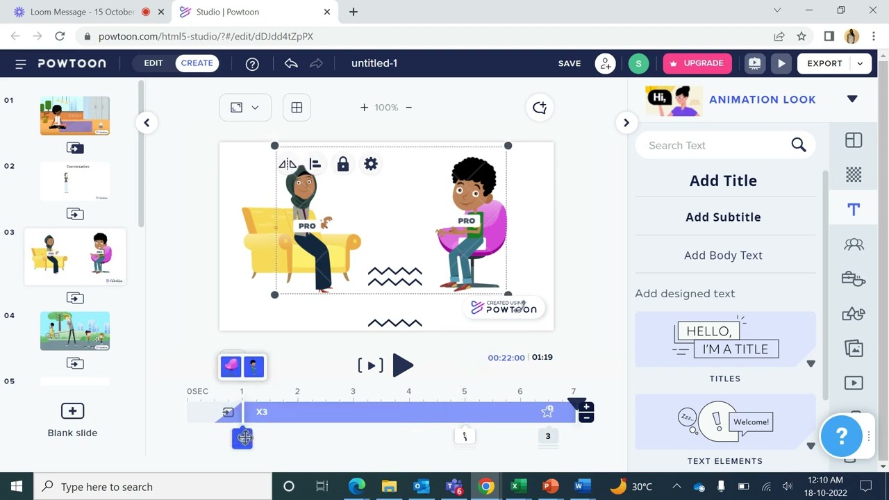 6. PowToon - Enter and Exit effects on objects