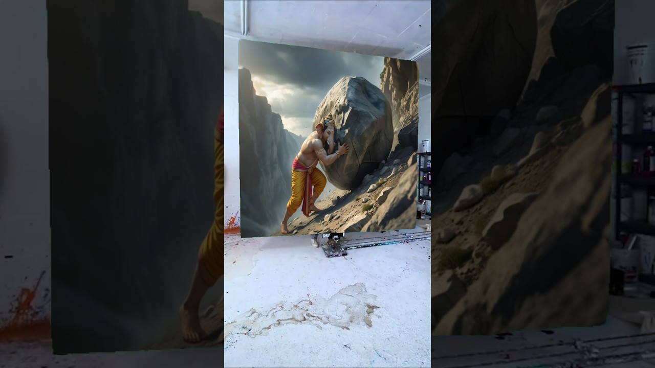 Happy Ganesh Chaturthi Drawing Photo 🌺🥰 Ganesh Ji Painting ❤️ #shorts #ganeshchaturthi #viralvideo