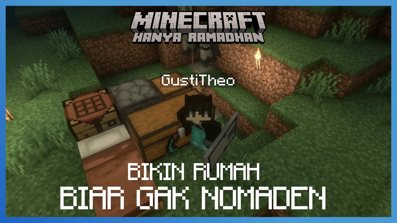 MEMBUAT RUMAH DI Minecraft Hanya Ramadhan Series #3