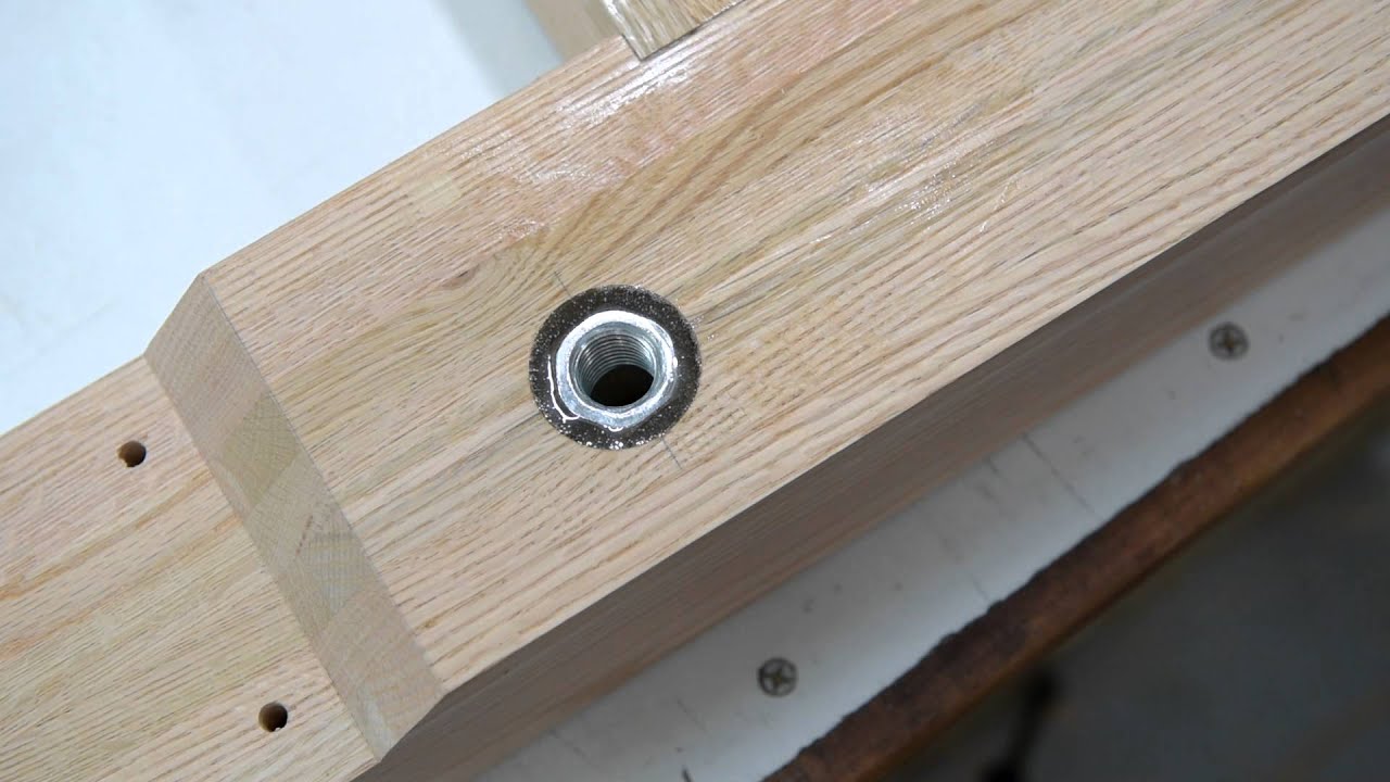 Wood stand for shop equipment - new style DIY leveling feet