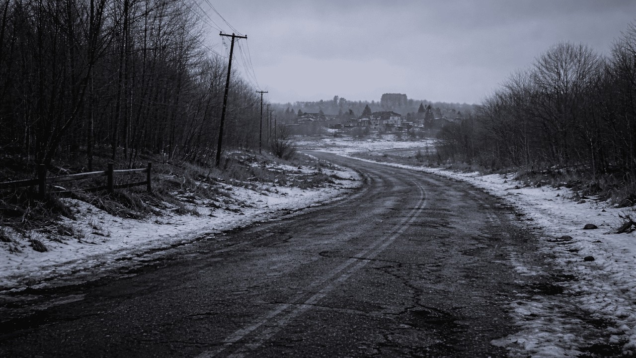 Snowy Road After the Fall – Post-Apocalyptic Wind Ambient for Relaxation | Silent Afterfall