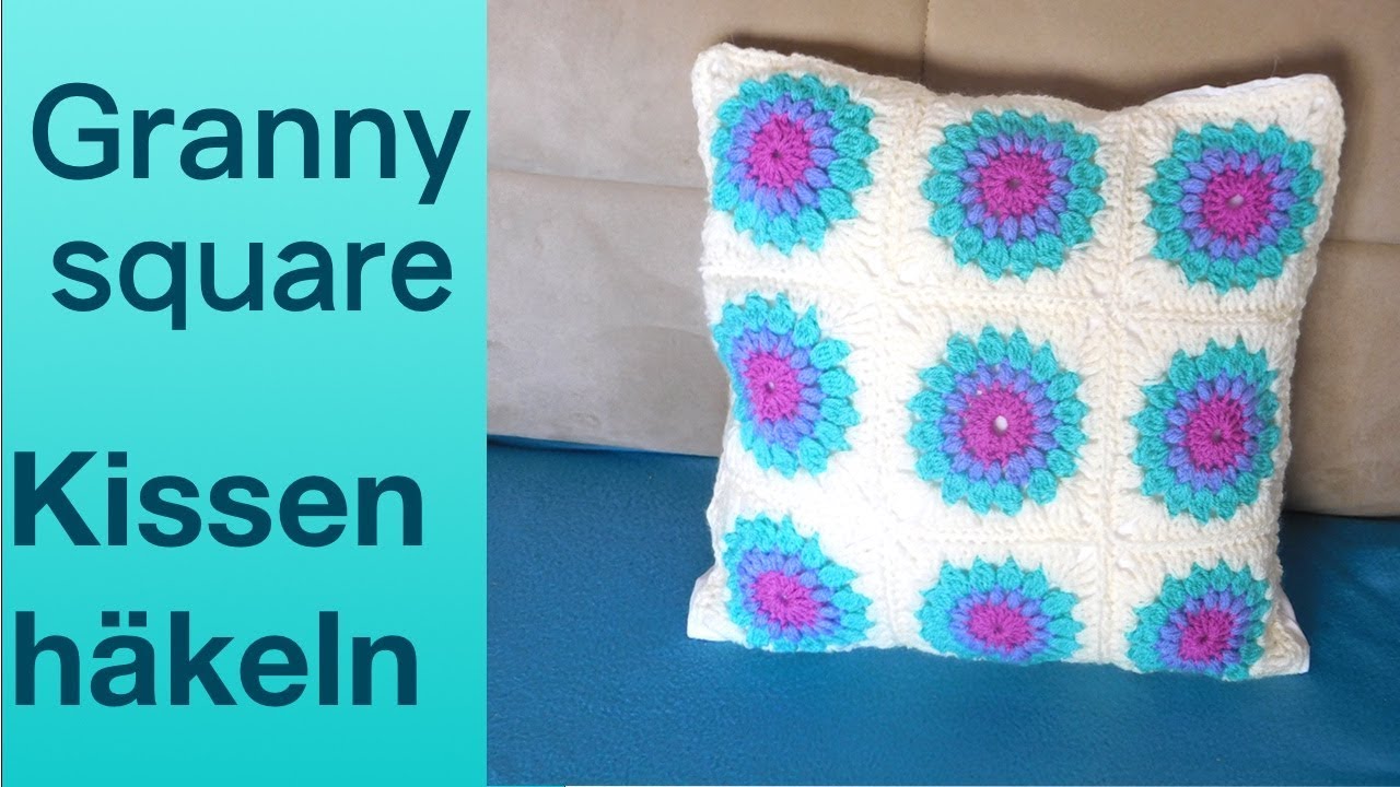 Granny Square Kissen häkeln