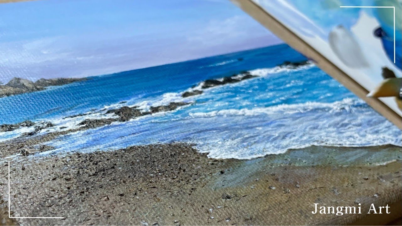 바다 아크릴화💙 | 캔버스 아크릴화
