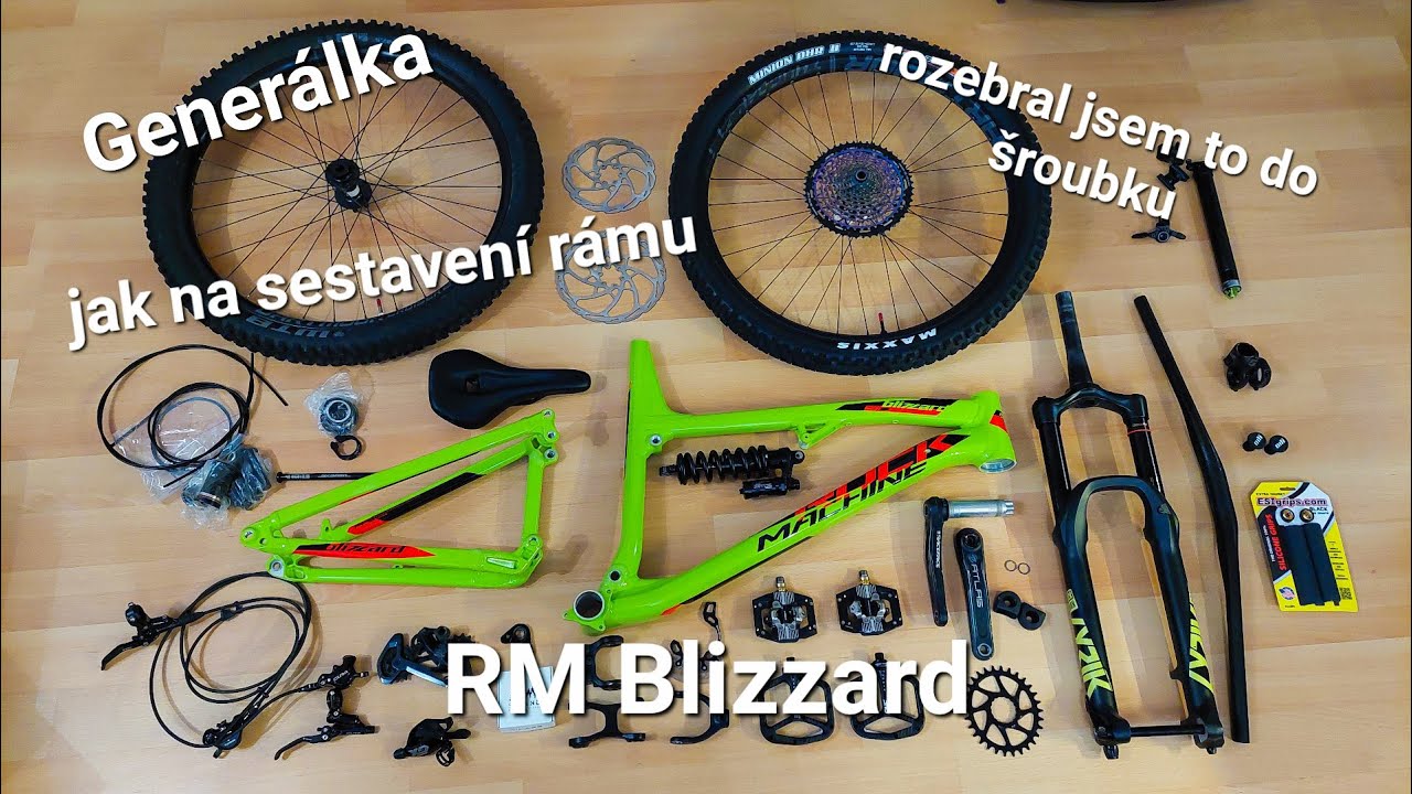 Generálka kola Rock Machine Blizzard - sestavení rámu