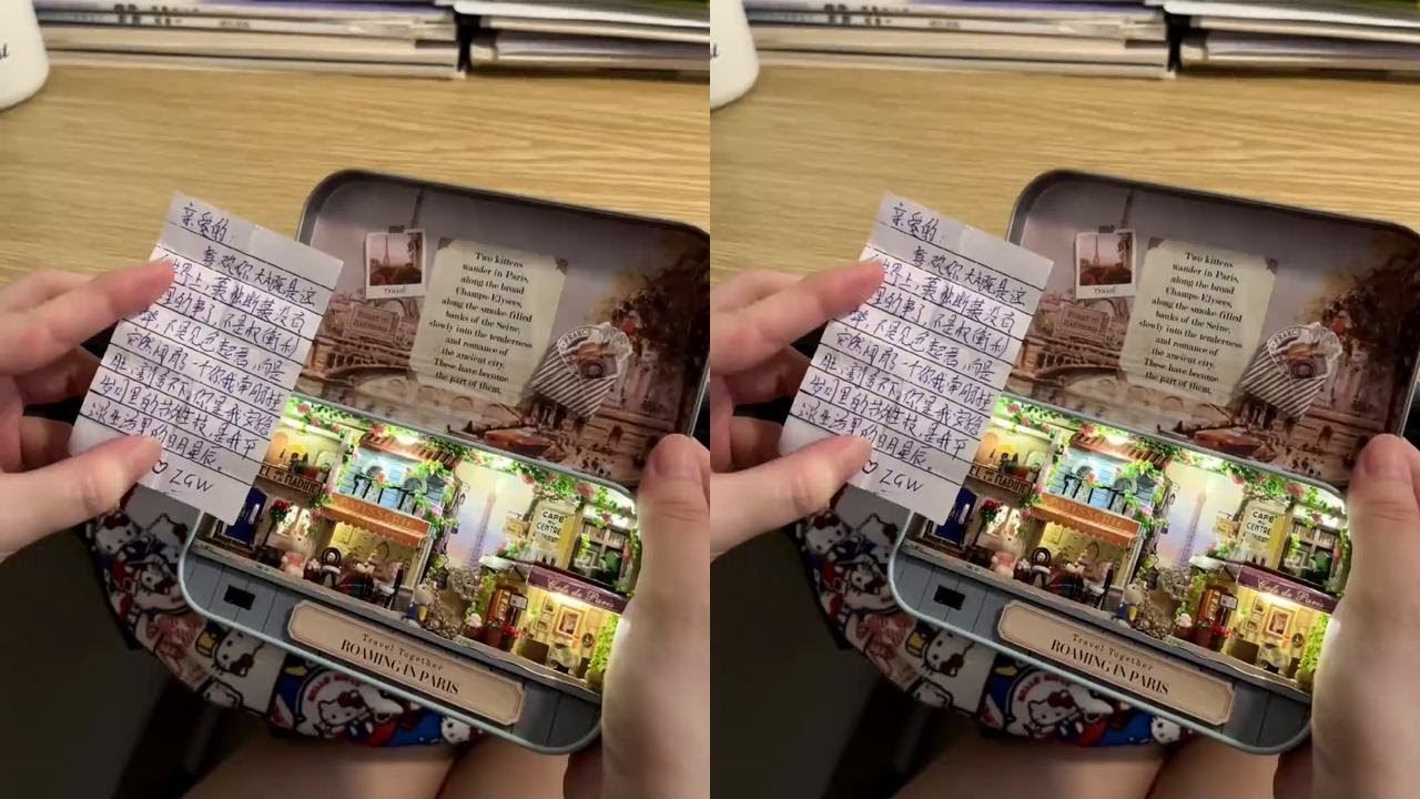 Surprises know no time. How could a girl not like a magical box house?