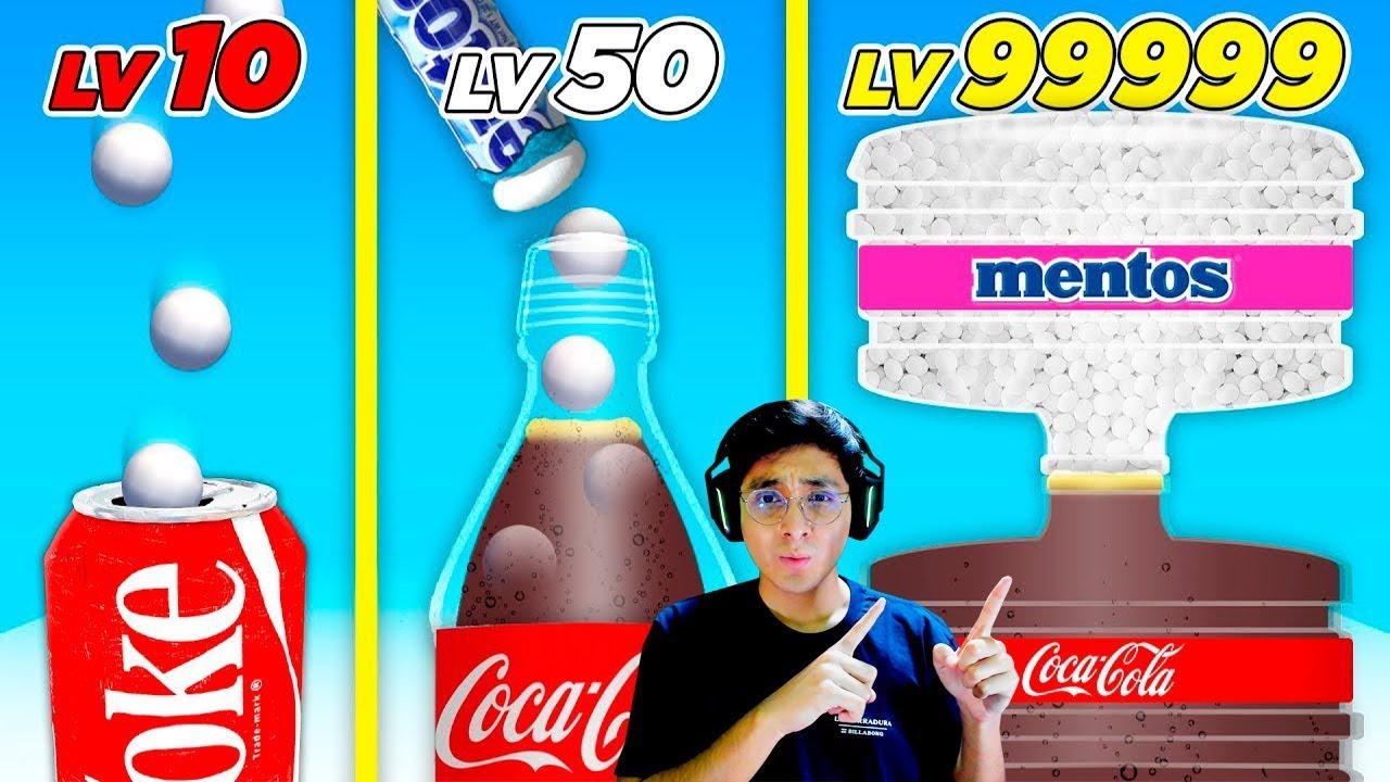 COCA COLA vs 1,000,000 DE MENTOS!! | Drop and Explode | JehxTp