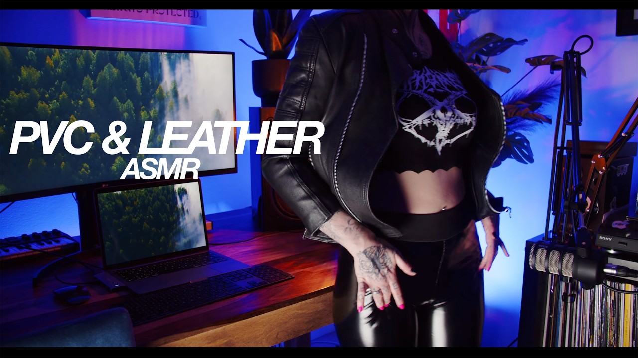ASMR PVC Leggings & Leather Jacket | Deep Textures & Slow Movements