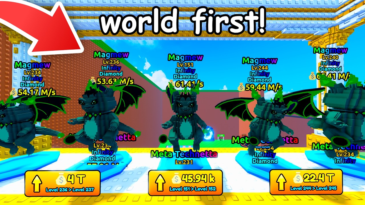 WORLDS FIRST To Get NEW INFINITY MAGMEW Brainrot In Roblox Escape Tsunami For Brainrots!