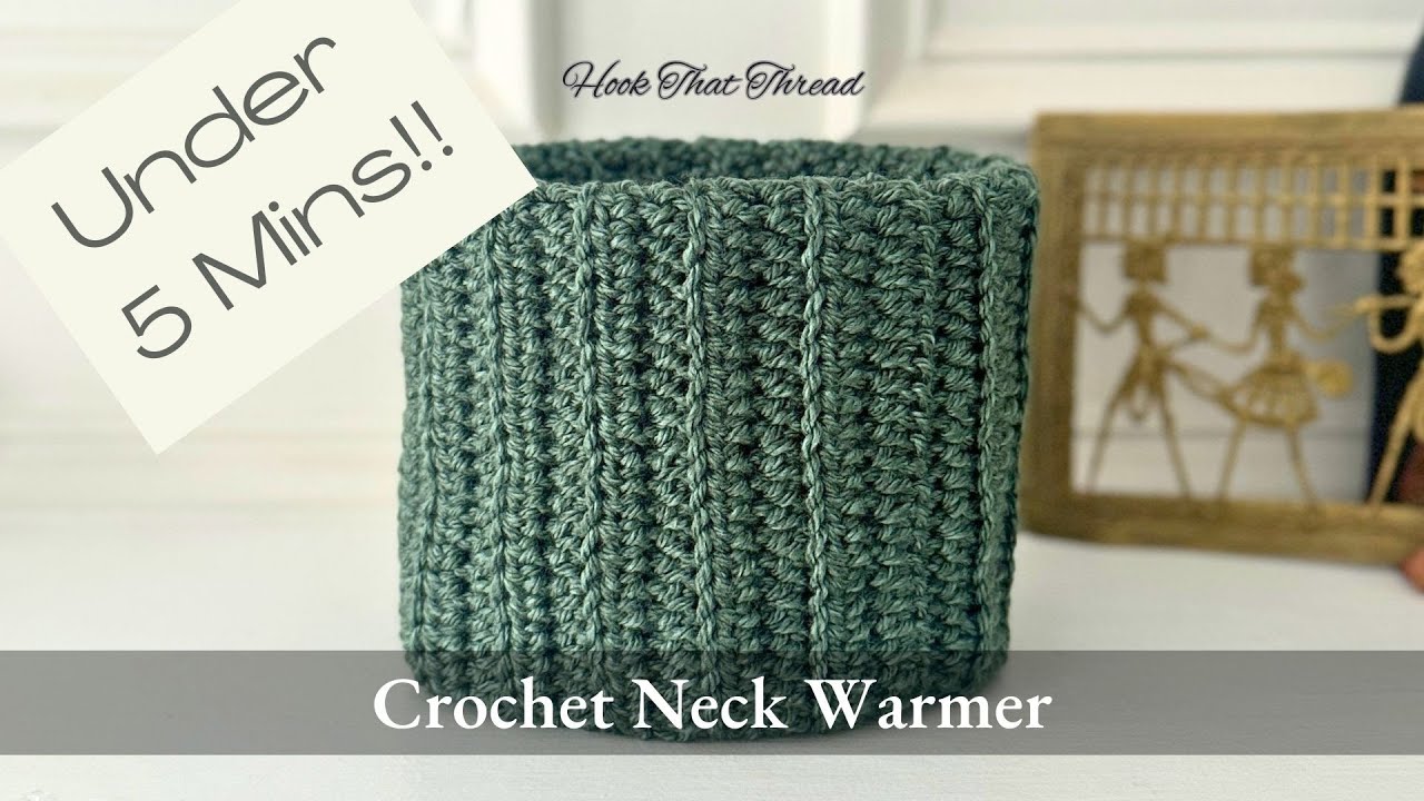 Easy Crochet Neck Warmer / Cowl / Gaiter - Crochet for beginners
