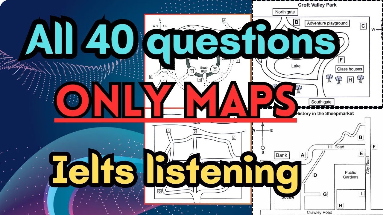 IELTS Listening - All 40 Map Questions with Answers