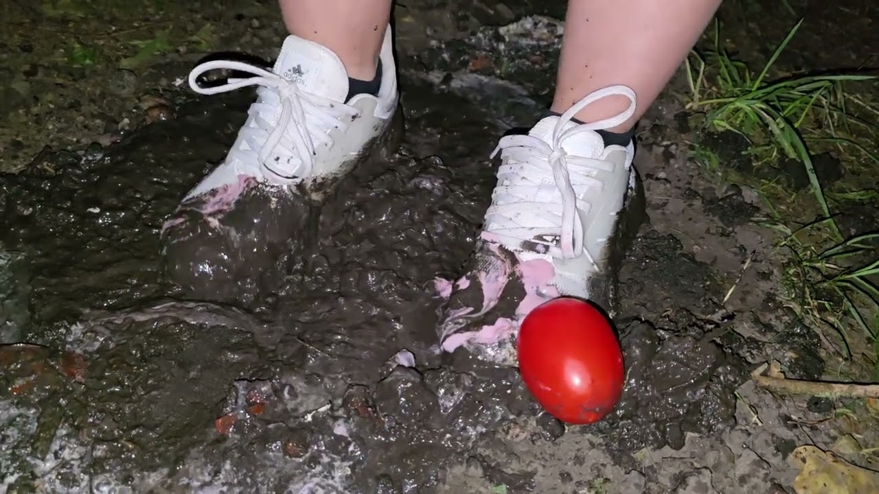 Destroying adidas sneakers 