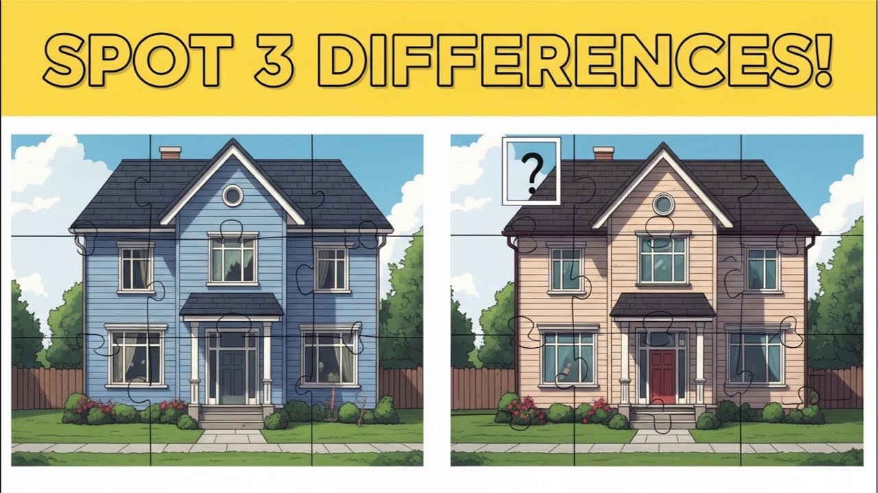 Find 3 Differences in 10 Seconds! 🧠 Only Sharp Eyes Can Spot Them