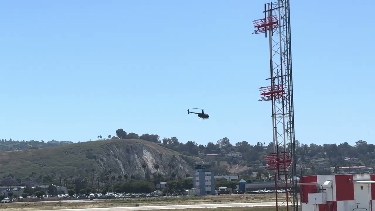 Robinson R66 N13FR taking off from Torrance Airport 
