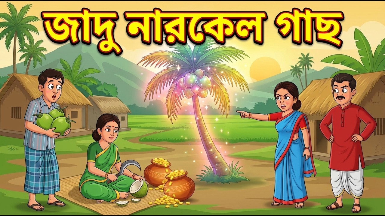জাদু নারকেল গাছ 🌴 | Bengali Story | Bangla Golpo | Moral Story for Kids