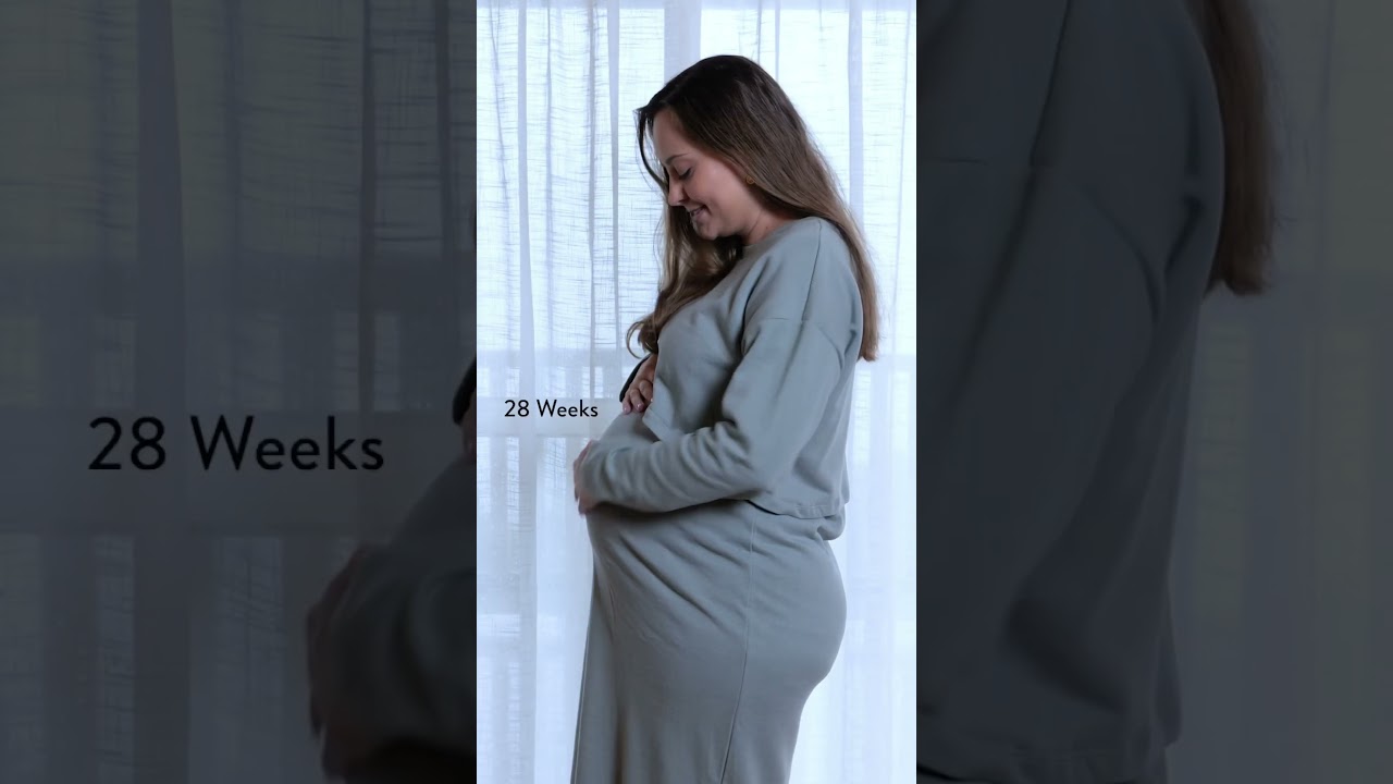 My TWIN pregnancy tummy 🤗🥰 Week to week growth #shorts #twins #pregnancy