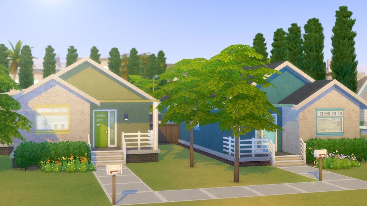 TWO TWIN HOUSES // The Sims 4: Speed Build