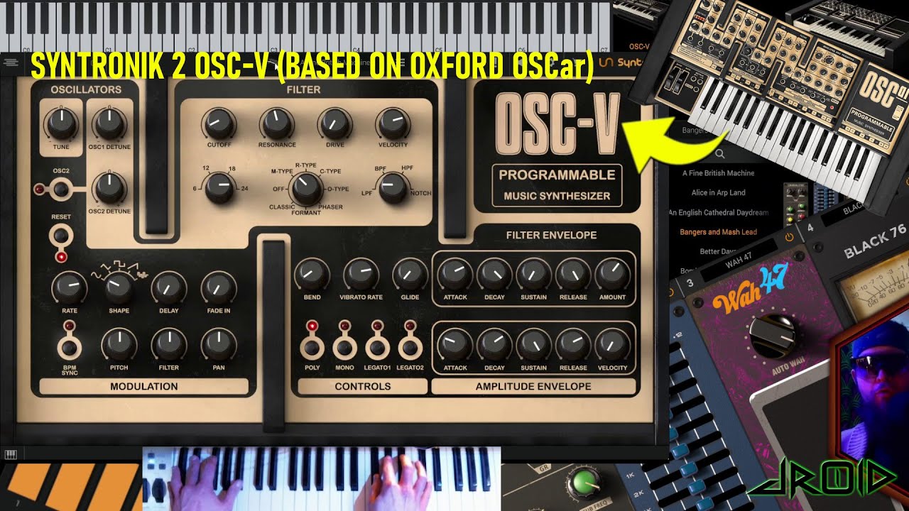 IK Multimedia Syntronik OSC-V Synth Based On Oxford Synthesiser Company OSCar Synthesizer Sound Demo