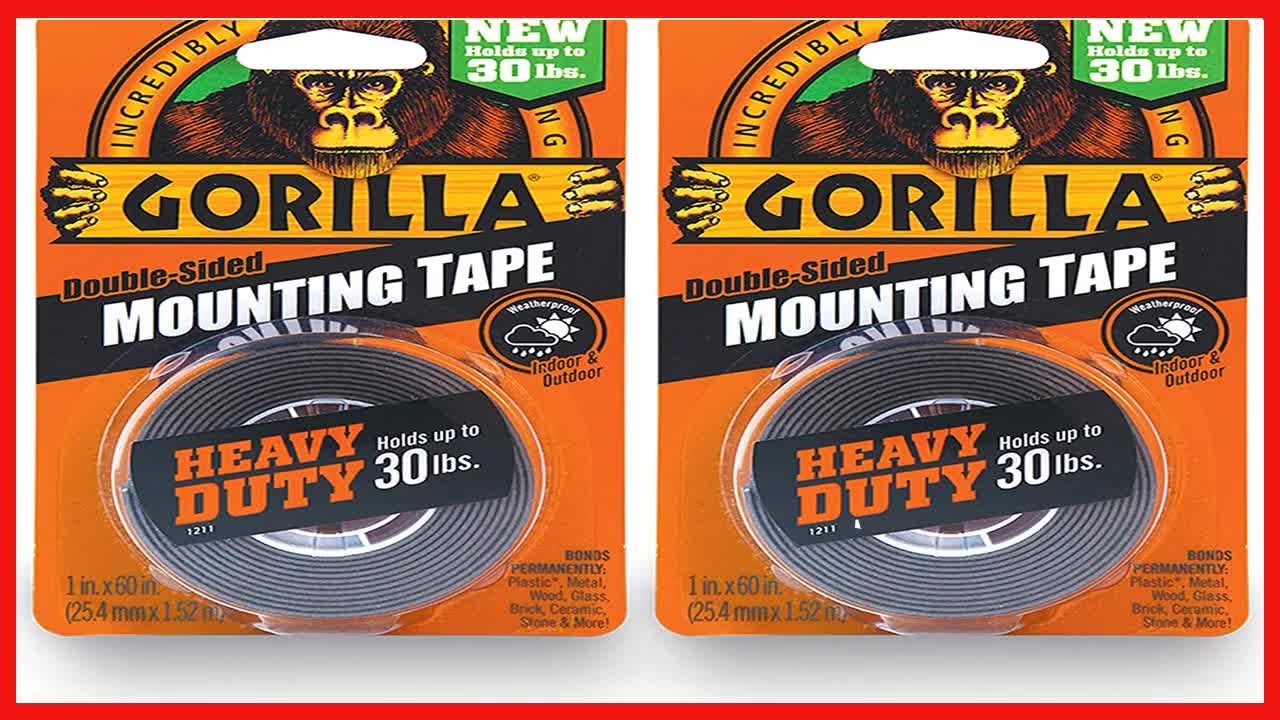 Gorilla - Heavy Duty Double Sided Mounting Tape, Weatherproof, 1