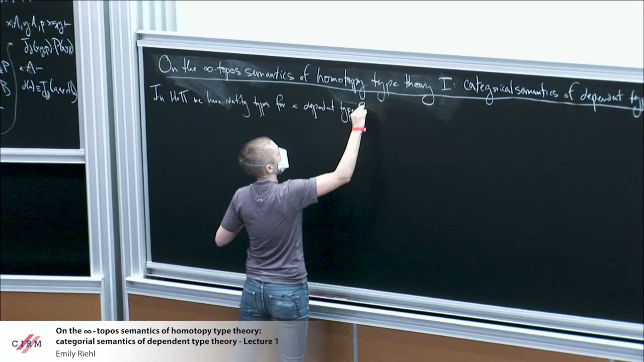 Emily Riehl: On the ∞-topos semantics of homotopy type theory: categorial semantics... - Lecture 1